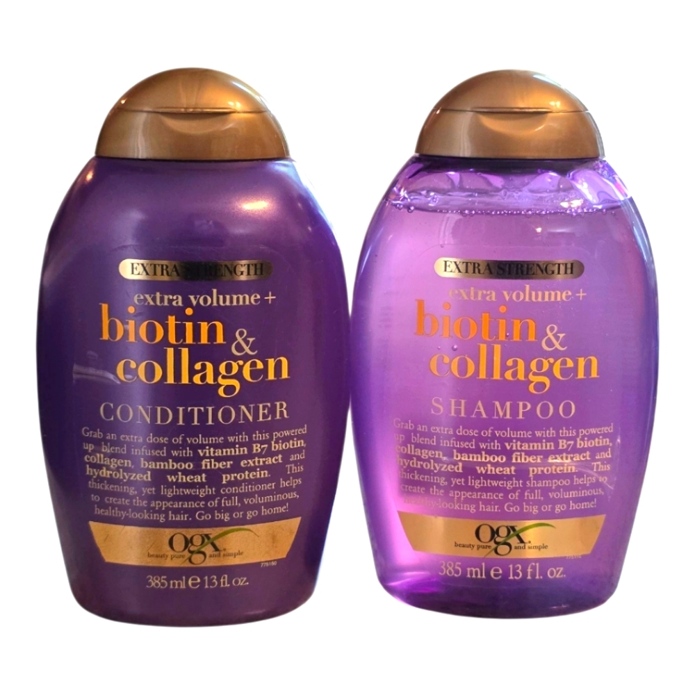 OGX Biotin & Collagen Extra Volume Shampoo and Conditioner Set